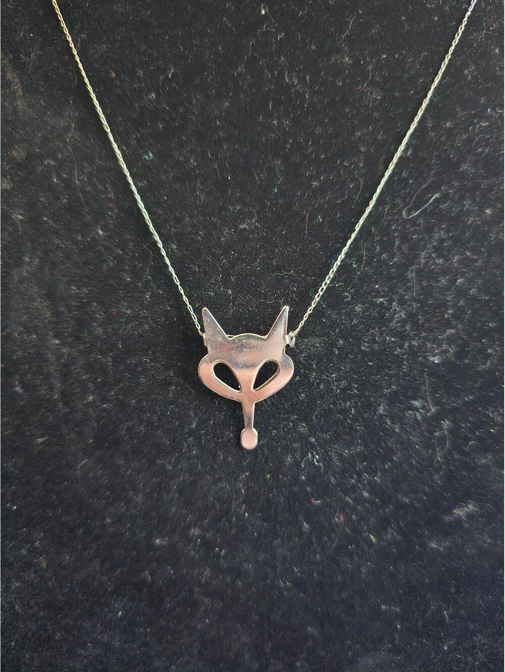 Sterling Silver 925 Fox Necklace